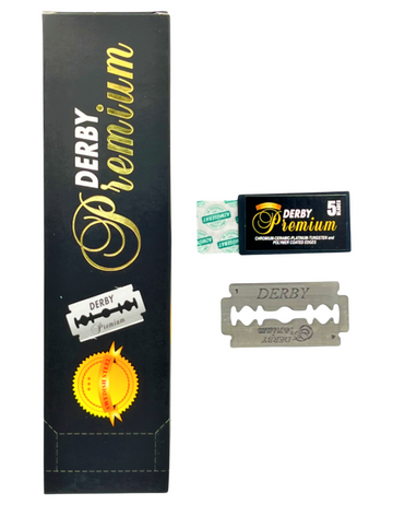 Derby Extra Premium Double Edge Blades Box 5pcs*20 Dispensers (Black)